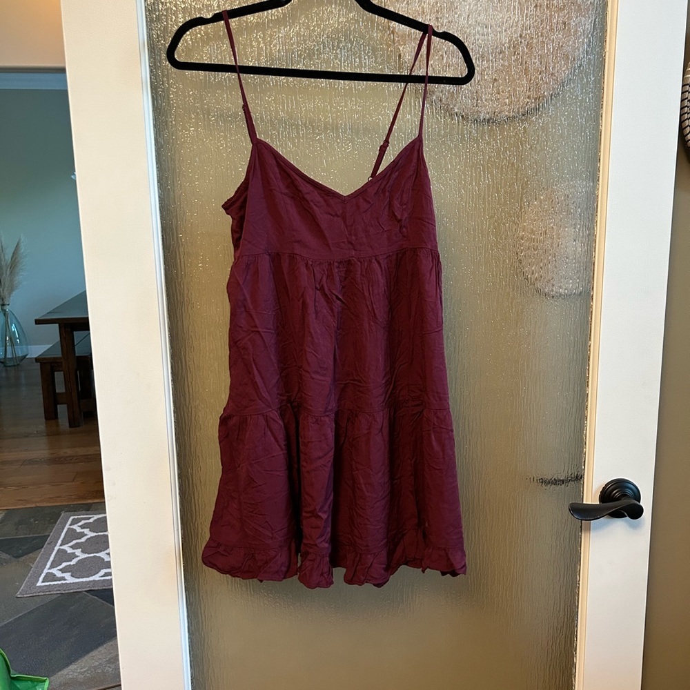 NWOT Maroon Babydoll Sundress